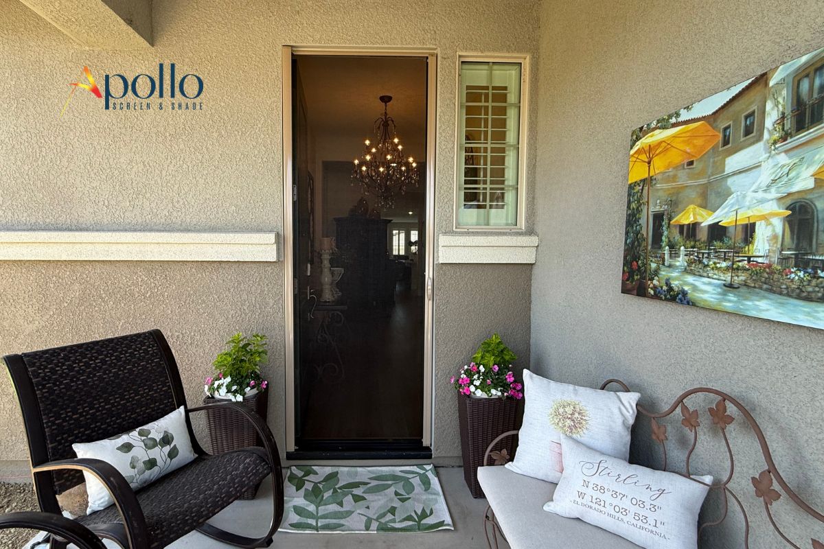 Apollo Retractable Front Door Screen Full View.